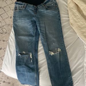 Panel Maternity Jeans Ankle Straight 